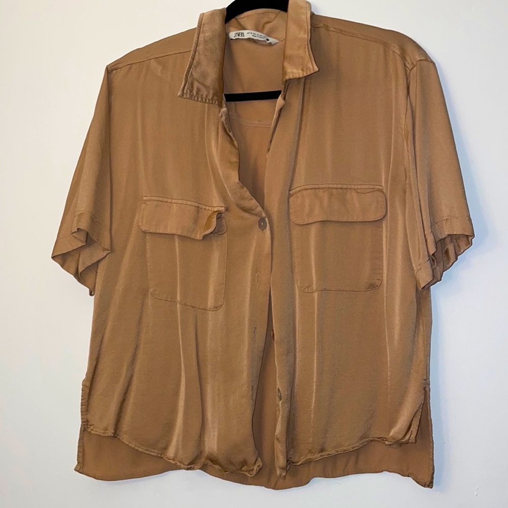 Zara Camel Blouse